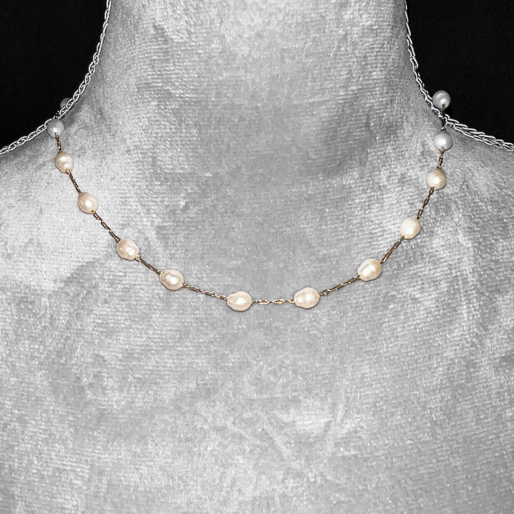 Vintage Dainty Fresh Pearl Necklace